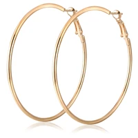 european big hoop earrings for women yellow gold filled temperament simple earrings dia 5cm