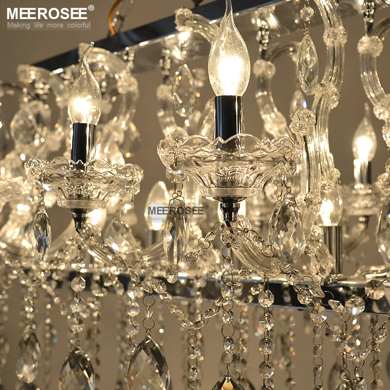 Rectangle Crystal Chandelier Light Fixture modern Silver crystal Lamp lustre for Hotel Restaurant Living Room MD32011 | Освещение