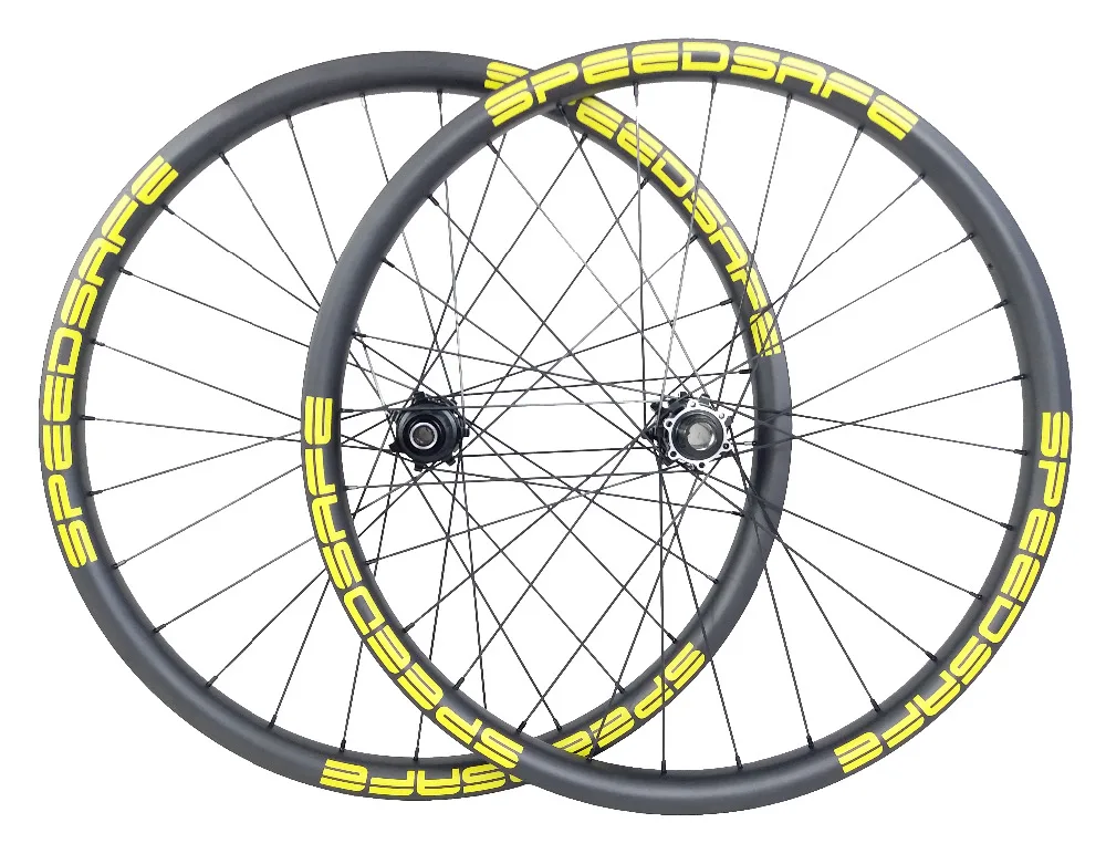 29er MTB AM enduro 60T карбоновые колеса 36 мм клинчер бескамерная 28 мм Глубокая прямая Тяговая колесная передняя 20 мм x 110 мм Задняя 142 мм 12 мм