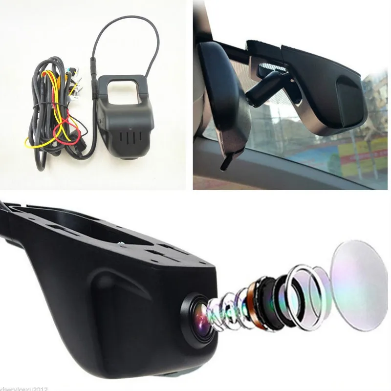 Авто без видеокамера с экраном 1080P ночного видения WiFi детектор движения Dash Cam