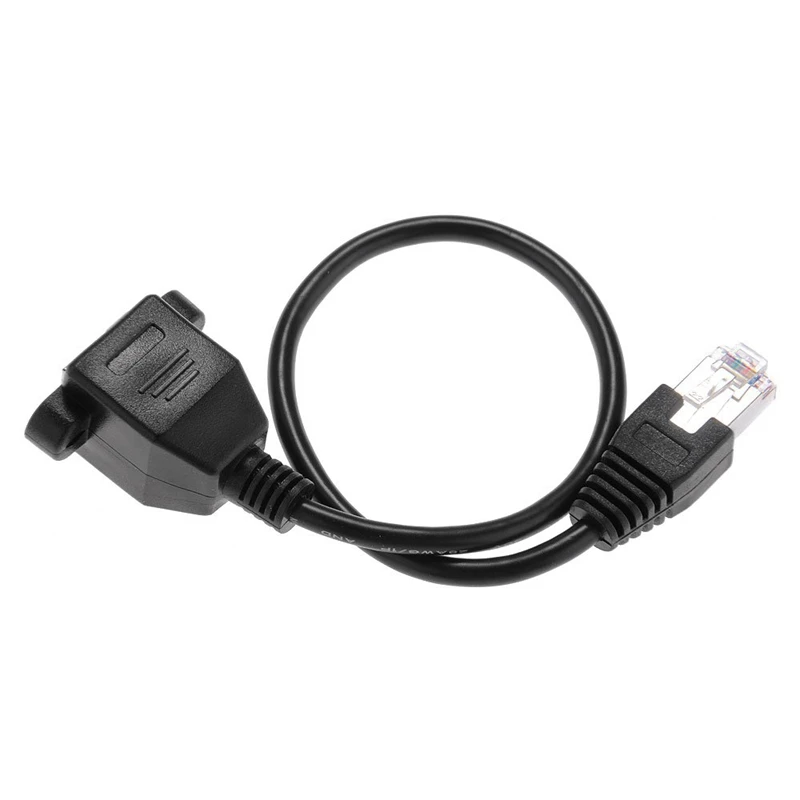 Промо-акция! 1FT RJ45 штекер к гнездовой винтовой панелью крепление Ethernet LAN Сетевой Удлинительный кабель