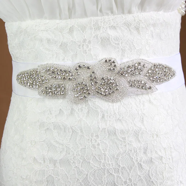 

Crystal Wedding Belt Sash Diamond Applique Prom Fancy Dresses Beaded Rhinestone Women Waistband Anniversary Accessories