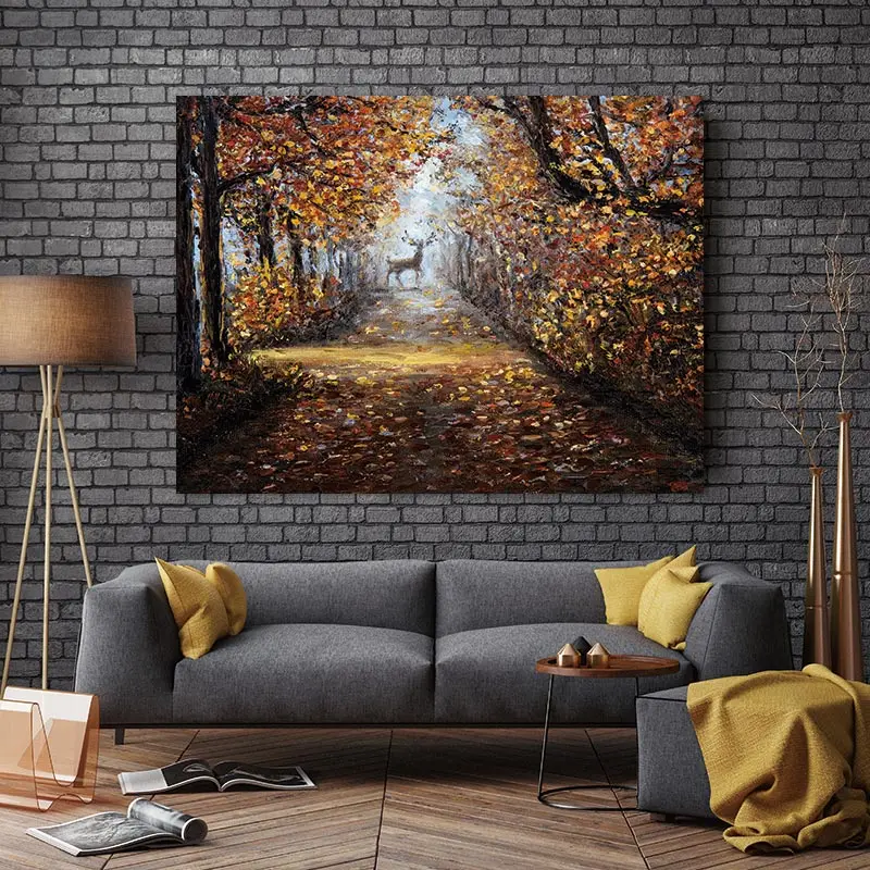 

posters and ptints forest picture deer wall art Canvas Painting Art print wall picture and posters decor print canvas painting