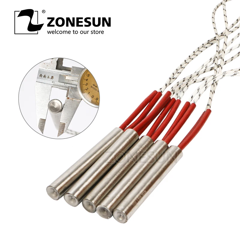 ZONESUN 5 шт./лот диаметр 10 мм длина 30 Нагревательный элемент пресс форма проводной