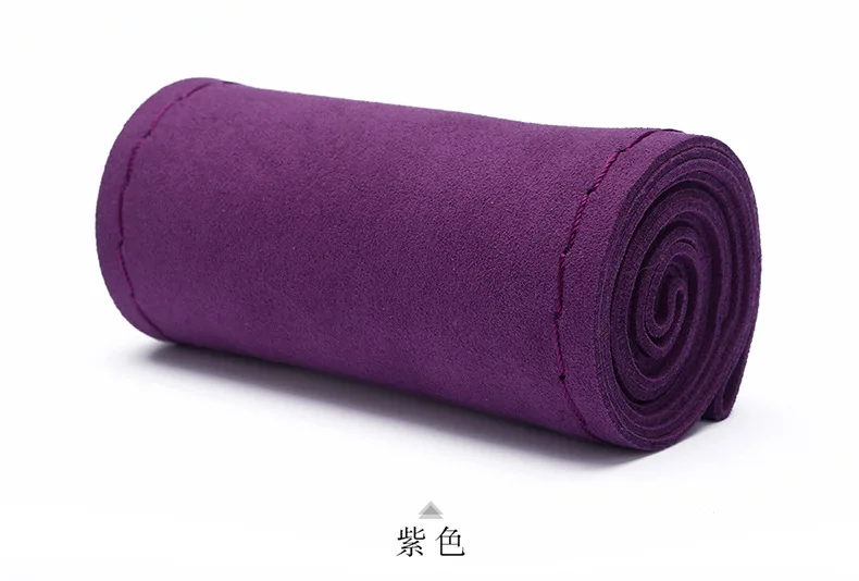 purple 38cm Чехол на руль уникальный замшевый Материал чехол рулевого колеса автомобиля кожаный размер 38 см для 95% автомобилей - Название цвета: purple 38cm