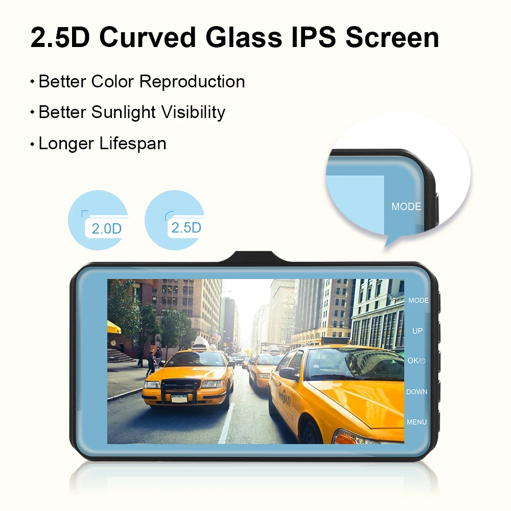 Автомобильный видеорегистратор линза для двойной камеры Full HD 1080P 4 &quotips