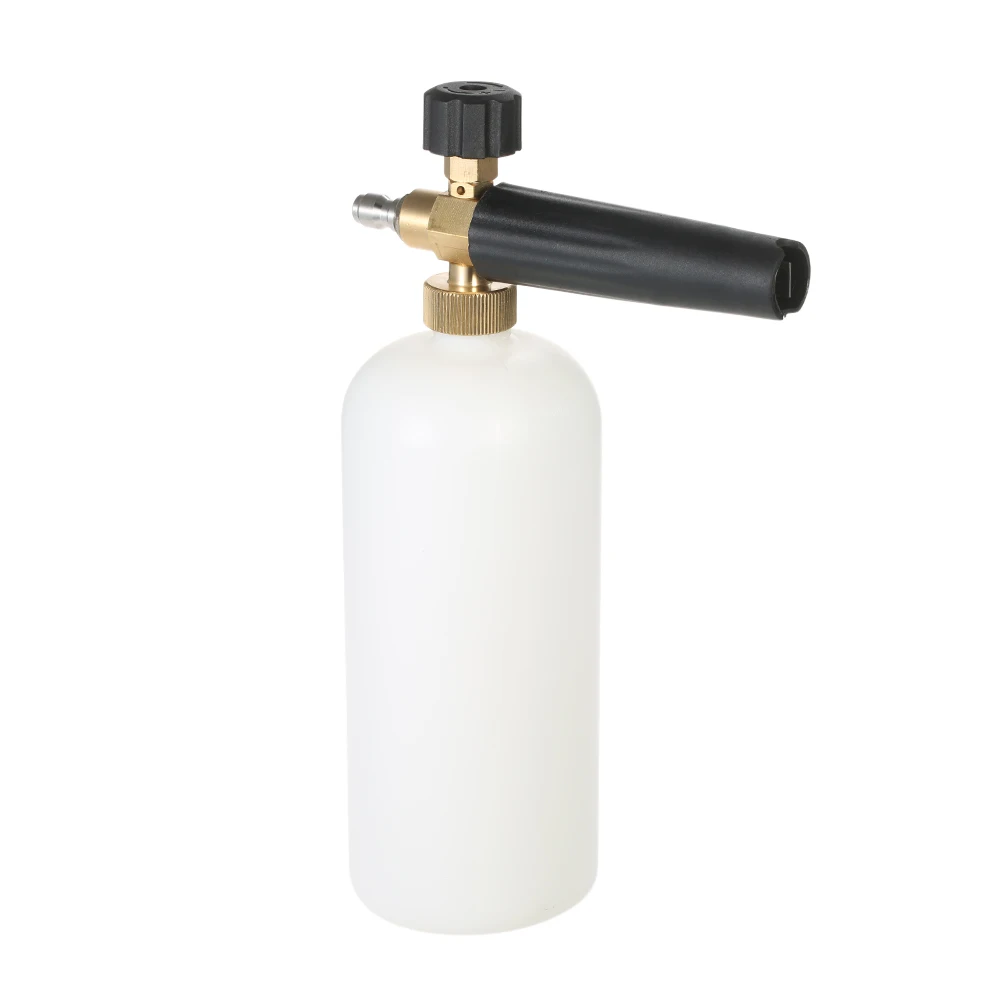 

Adjustable Foam Cannon 1 Liter Bottle Snow Foam Lance with 1/4" Quick Connector for Pressure Washer Gun