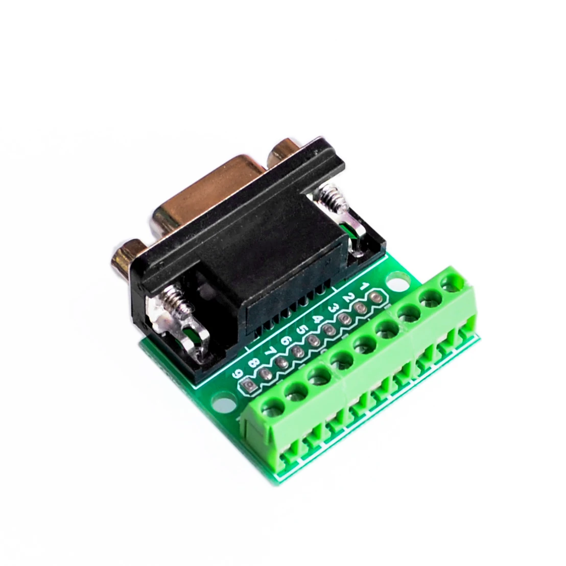 DB9 RS232 последовательный к терминалу гнездовой разъем адаптера Breakout Board черный +