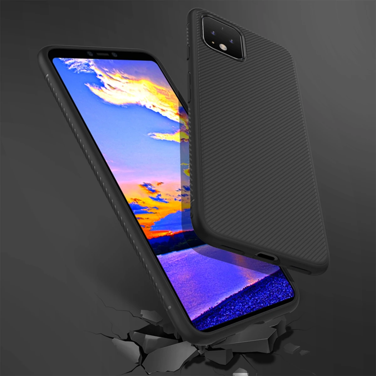 For Google Pixel 4 XL Case Soft Silicone Shockproof Rugged Matte Textured Slim TPU Cover Pixel4 4A Armor | Мобильные телефоны и