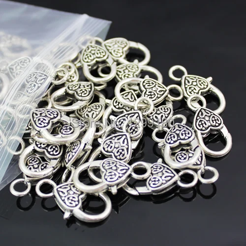 50 шт./лот/лот антикварная серебряная бронзовая застежка лобстер ожерелье браслет