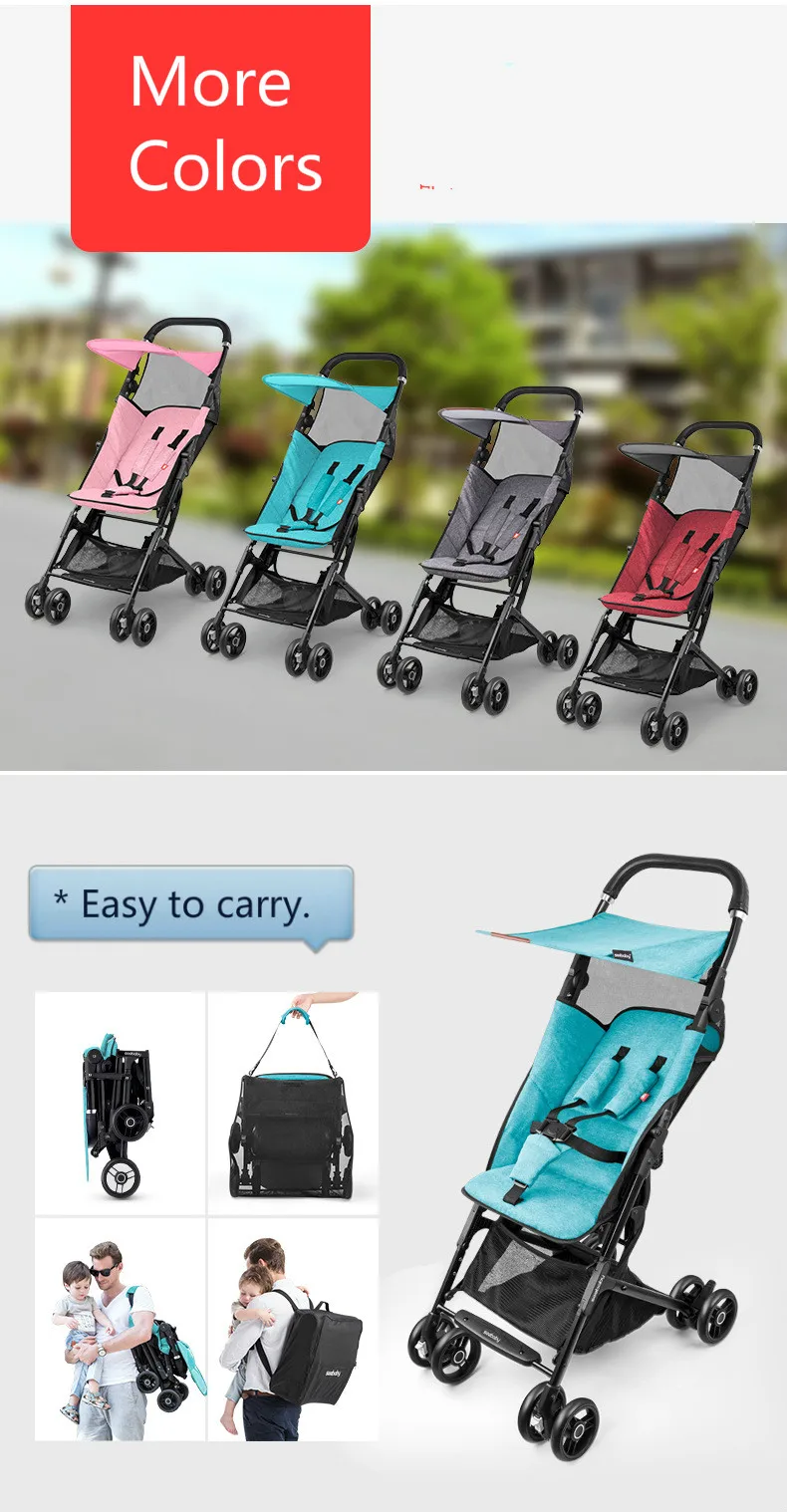 Seebaby/светильник для коляски; переносная коляска для путешествий; летняя Складная коляска для малышей; розовый рюкзак; детская коляска для бега