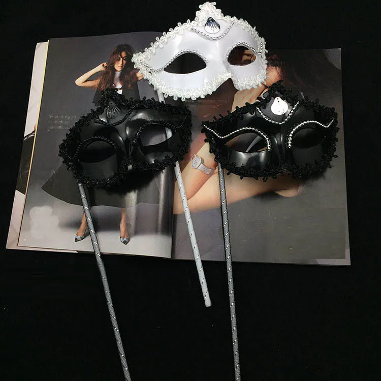 Adult Child Masquerade Party Mask On Stick Handheld Sequin Venetian Ball Masks Wedding Decor Birthday Night Club Carnival Gift|Маски для