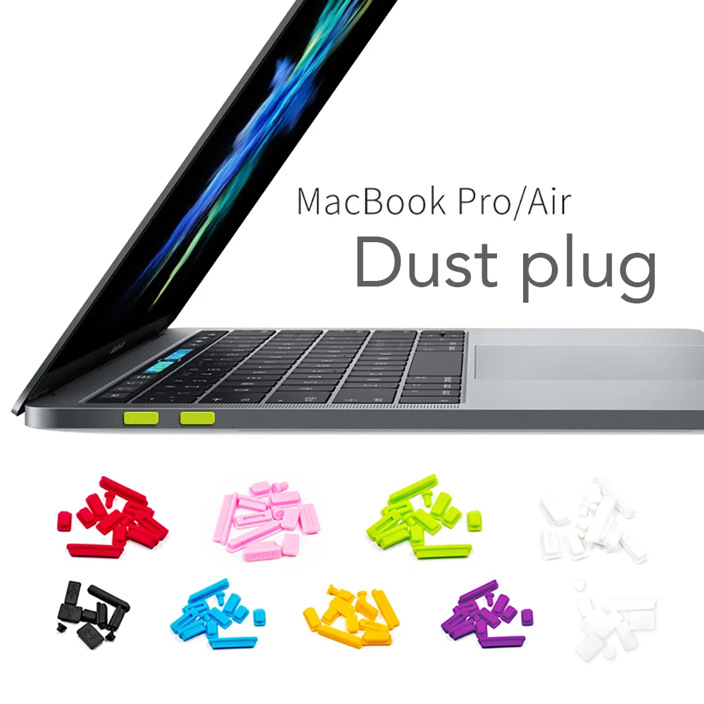 Пылезащитная заглушка для ноутбука 5 шт./9 шт./12 шт. Macbook pro retina13 air 11/15 силиконовая
