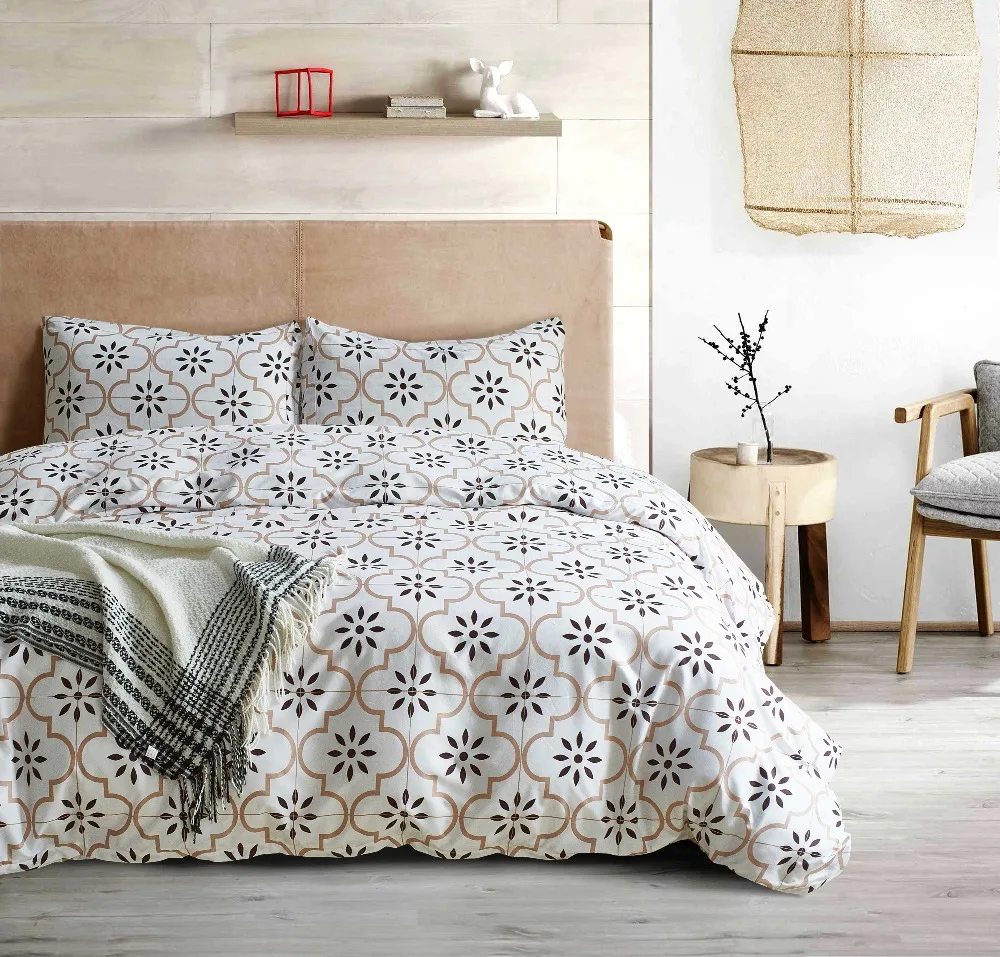 Яркий комплект постельного белья с принтом из 3 предметов пододеяльник наволочка