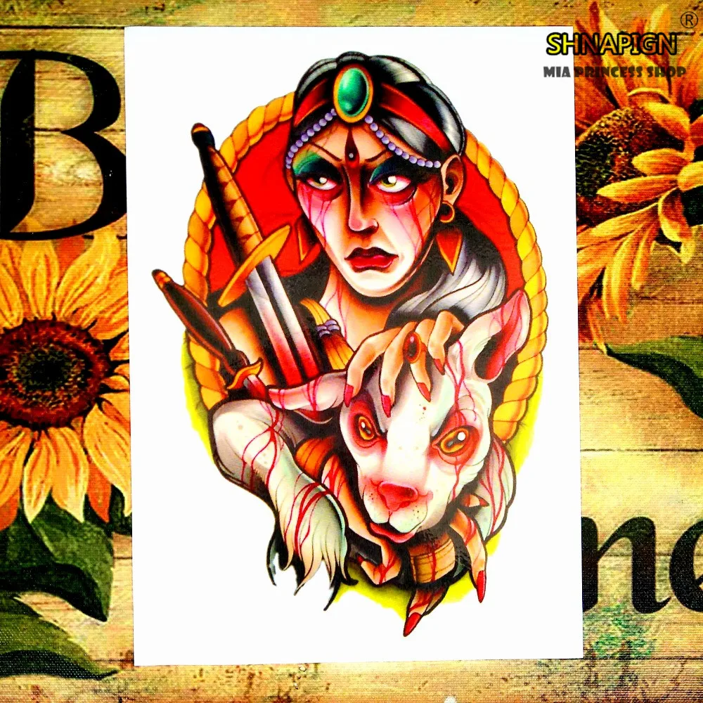 Временная татуировка SHNAPIGN с тремя глазами боди-арт флеш-татуировка наклейка s 12*20