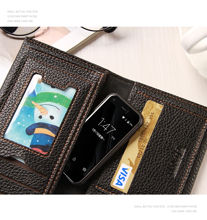 Супер Мини Android смартфон SOYES 7S MTK четырехъядерный 1 Гб+ 8 Гб 5,0 МП Две sim-карты высокой четкости 8S Телефон X Черный цвет