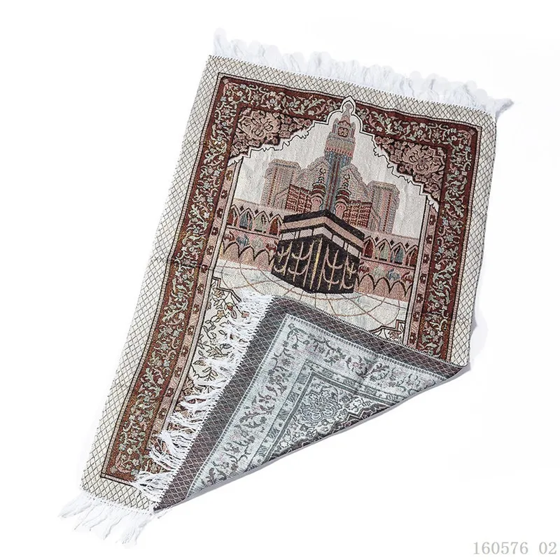Портативный тонкий Исламская мусульманская молитва коврик Salat Musallah Tapis