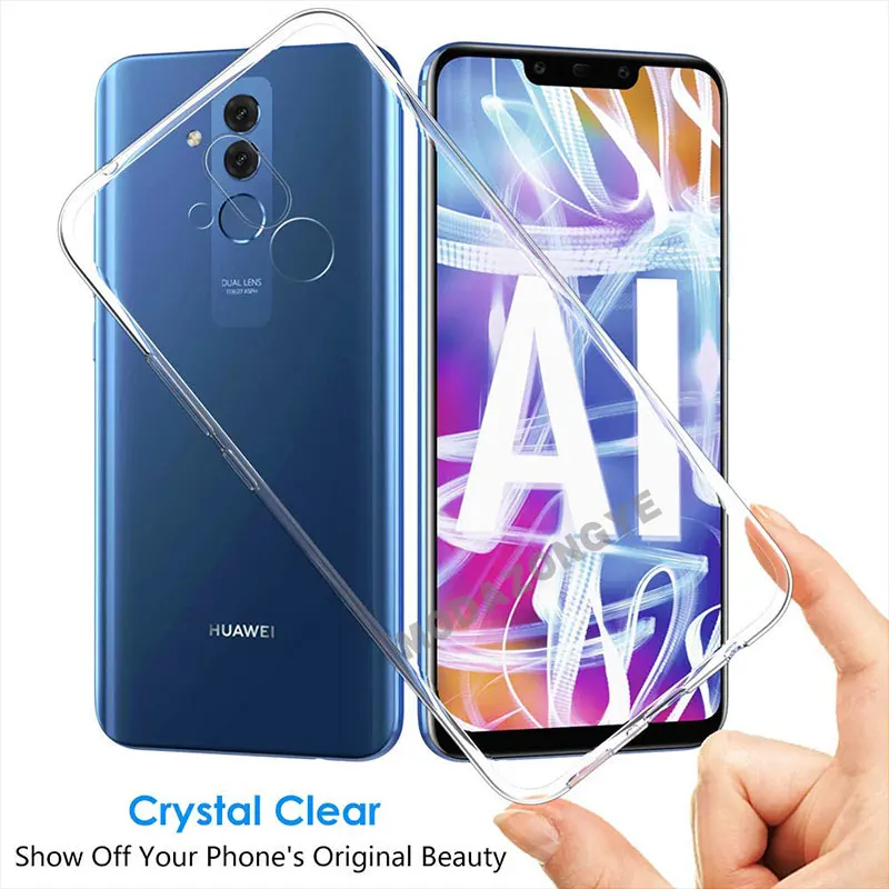 Чехол для Huawei Mate 20 Lite силиконовая прозрачная задняя крышка чехол телефона SNE-LX1
