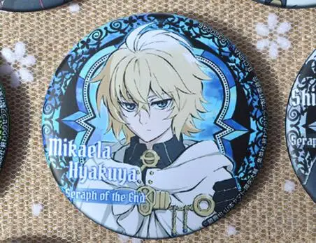 10 шт./компл. 58 мм аниме сераф конца Hiiragi Shinoa Owari no Serafu Mitsuba Sangu Ferid полный значок|pin