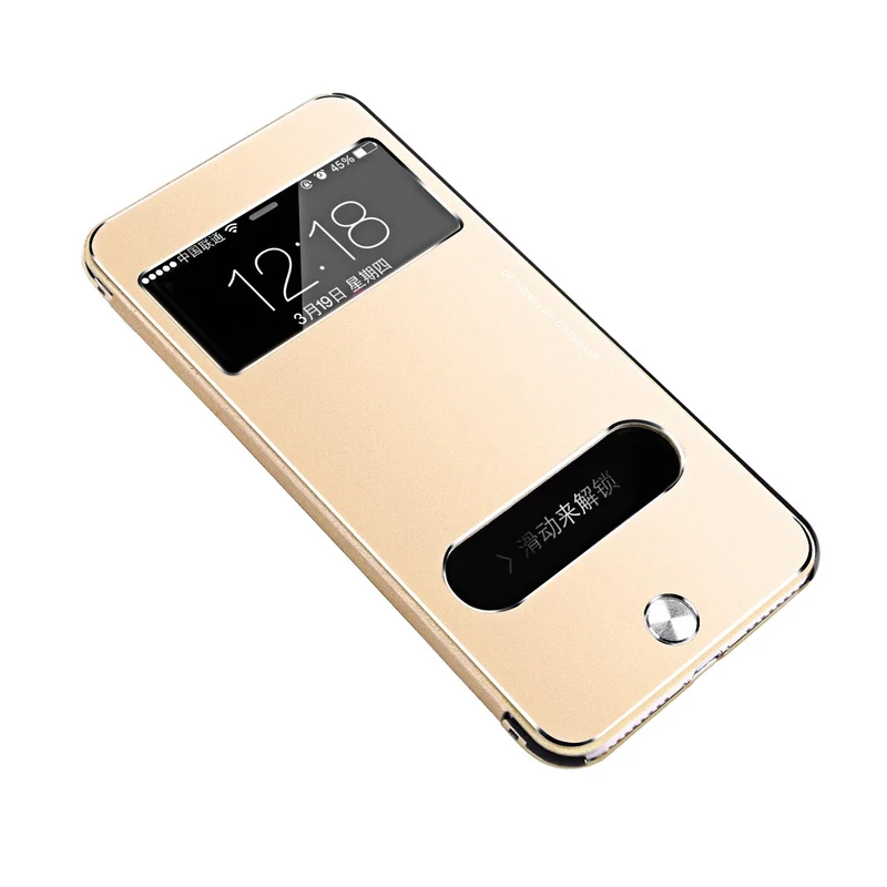 OATSBASF открытыми окнами флип металлический корпус для IPhone 7 Чехол всесторонняя