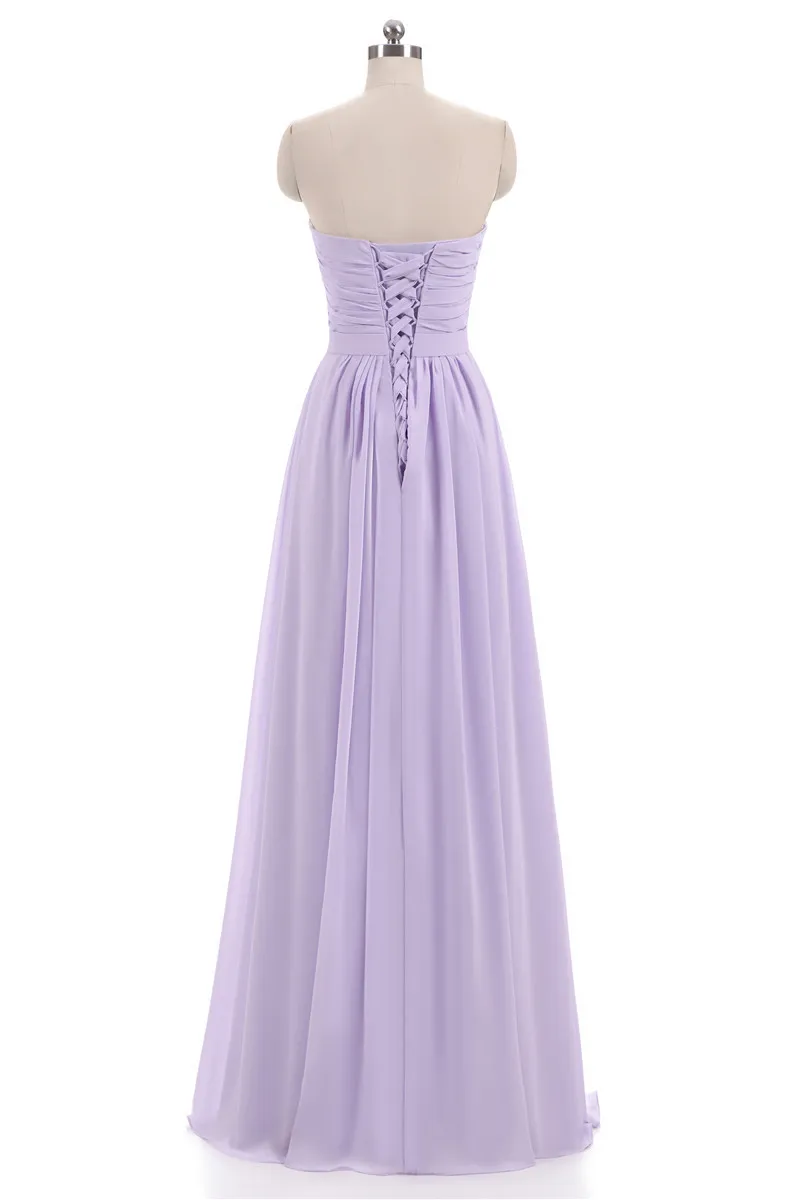 Gardlilac Лавандовое розовое длинное платье подружки невесты шифоновое
