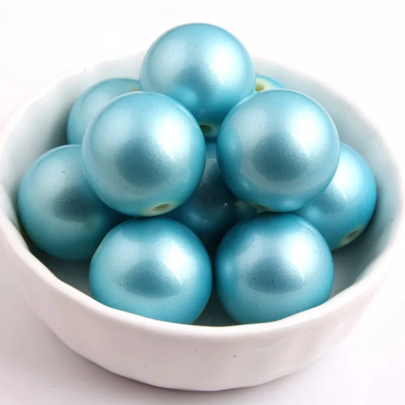 Kwoi Vita AAA Quality 20MM 100pcs A lot Acrylic Imitation Dull Pearl beads for Chunky DIY Necklace Making | Украшения и