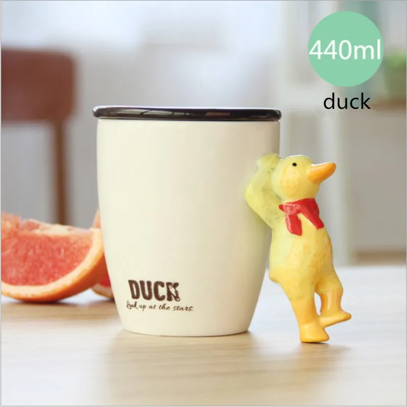 Креативная мультяшная звезда 3D керамическая чашка с животными для офиса