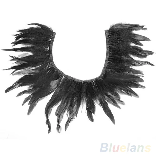 

Lace Feather Fake Collar Victorian Gothic Natural Feather Choker Neck Wrap Collar Cosplay Party Stage Performance Costume