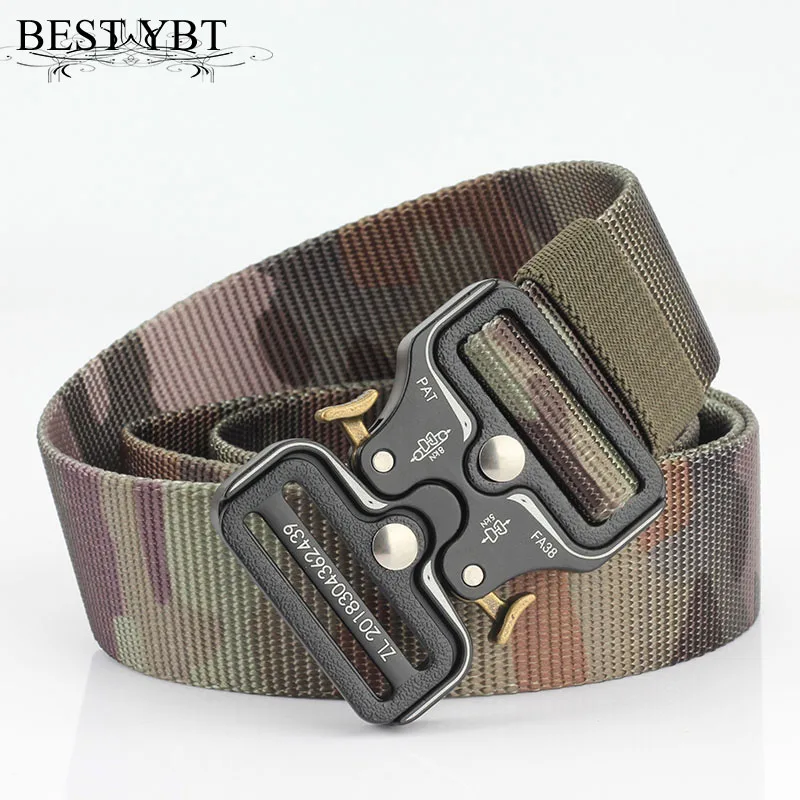 

Best YBT Unisex belt new Quick release high quality Alloy Insert buckle Men belt outdoor casual Multifunction Men cowboy belt
