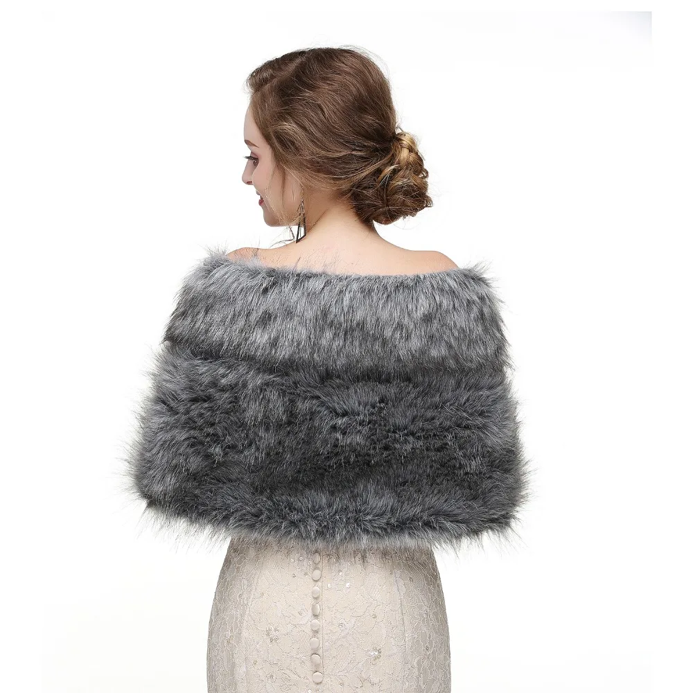Forevergracedress элегантные мягкие осень-зима искусственного меха невесты Свадебные палантины куртки-болеро Свадебные пальто шали шарфы PJ426