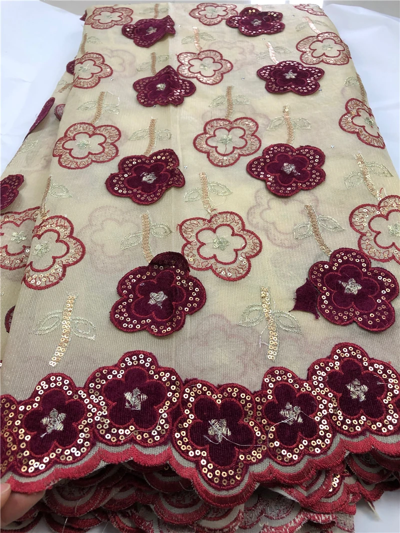 BEAUTIFICAL нигерийская органза кружева нигерийская кружевная ткань с блестками Высокое качество африканские кружева материалы стили 5 ярдов ML45R03