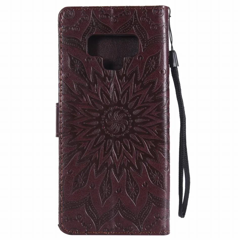 

Frame Leather Case For Capa Samsung J2 Core J4 Prime J6 J7 Duo J8 A6 A9 A8 Plus A7 2018 Sunflower Fundas Stand Wallet Cover D06Z