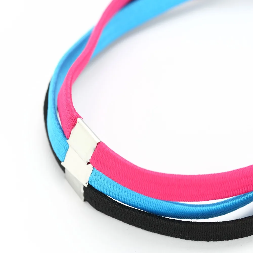 3 шт./компл. узкая эластичная лента для волос черный синий розовый мужчин женщин