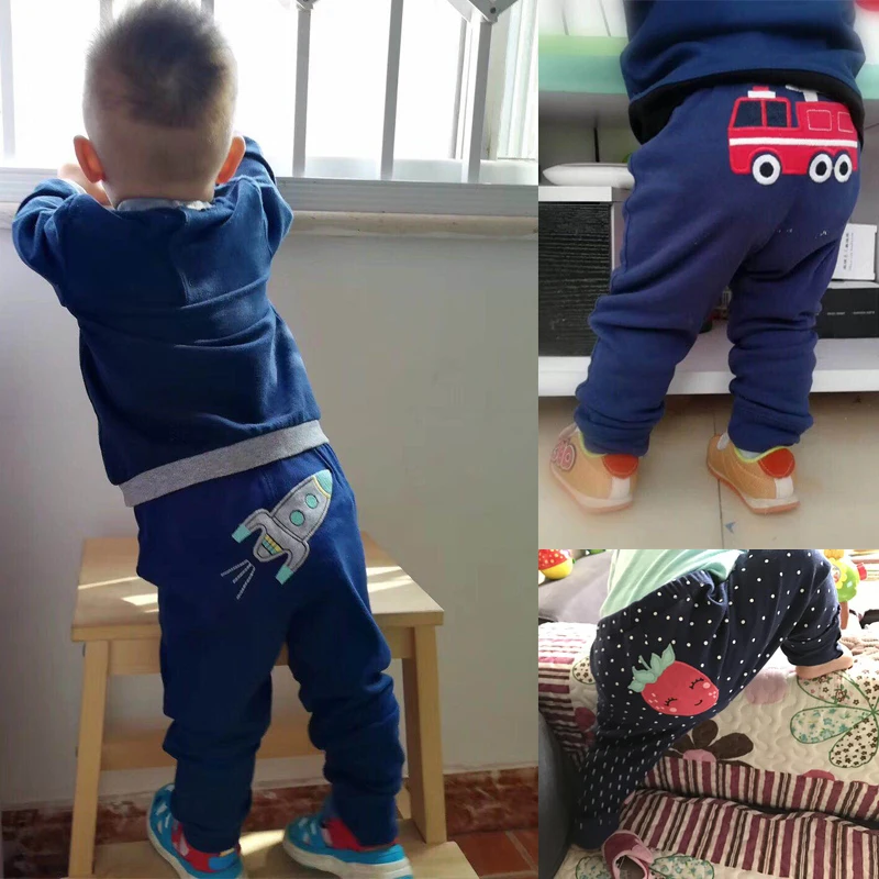 Детские Шаровары брюки хлопковые Kids 3 шт. весенние для новорожденных мальчиков и