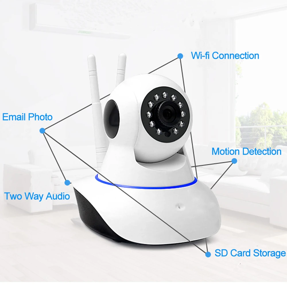 Wi Fi камера 1080P Беспроводная IP безопасности ночное видение видеонаблюдения