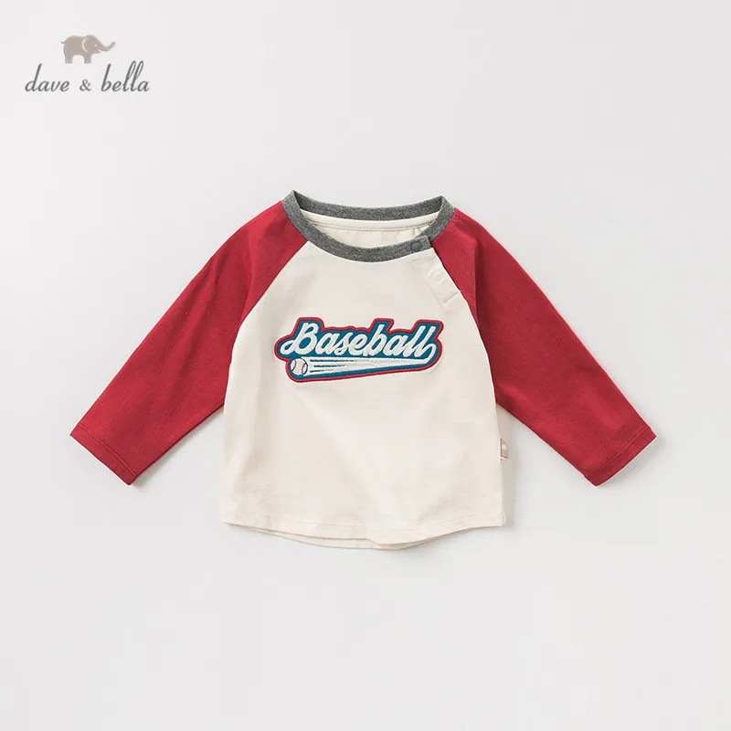 

DBA10874 dave bella autumn baby boys pullover children long sleeve t-shirt infant toddler high quality tops kids tees