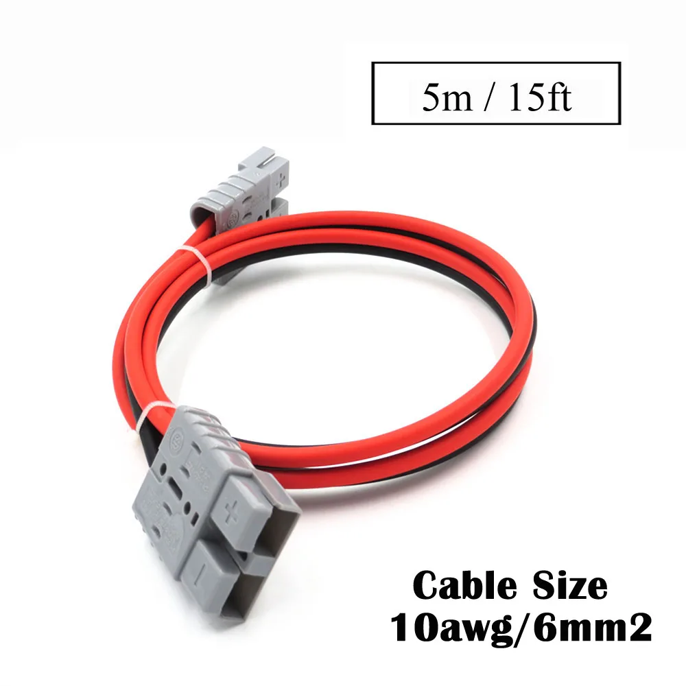 15ft 6.0mm2 Провод для подключения аккумулятора 14/12/10awg 0,3 м 1 м 2 м 3 м 5 м 10 м ups power SH50 SMH Plug 50A 600 в Удлинительный кабель Солнечный разъем - Цвет: 15ft 6.0mm2