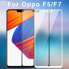 For OPPO F7 Glass For OPPO F5 Tempered Glass Screen Protector Cases Protective Film Full Cover Prote