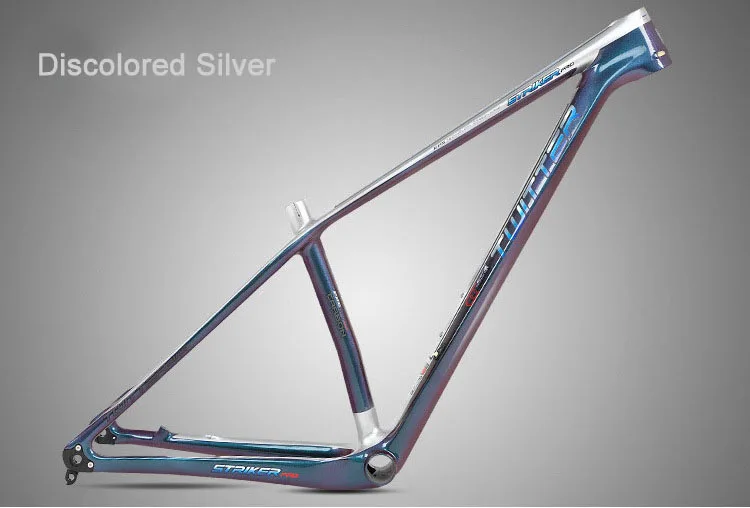 Silver 29 Twitter Strikerpro Discolored Thru-axle Mtb Carbon Frame Gravel Bike Carbon Mtb Frame 29er 27.5er Mountain Bicycle Frames - Цвет: Silver 29