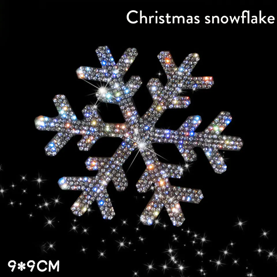 Snowflake Различные узоры кристаллических автомобильных наклеек s украшающие машины бампер окна ноутбуки багаж Стразы наклейки белые Авто Assessoires - Название цвета: Snowflake