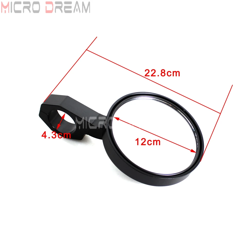 UTV &amp ATV Aluminum Rear Side Mirror 1.75&quot Roll Bar Clamp for Yamaha Rhinos 450 660 700 YXZ1000R 02-14 Polaris RZR Ranger XP 4 |