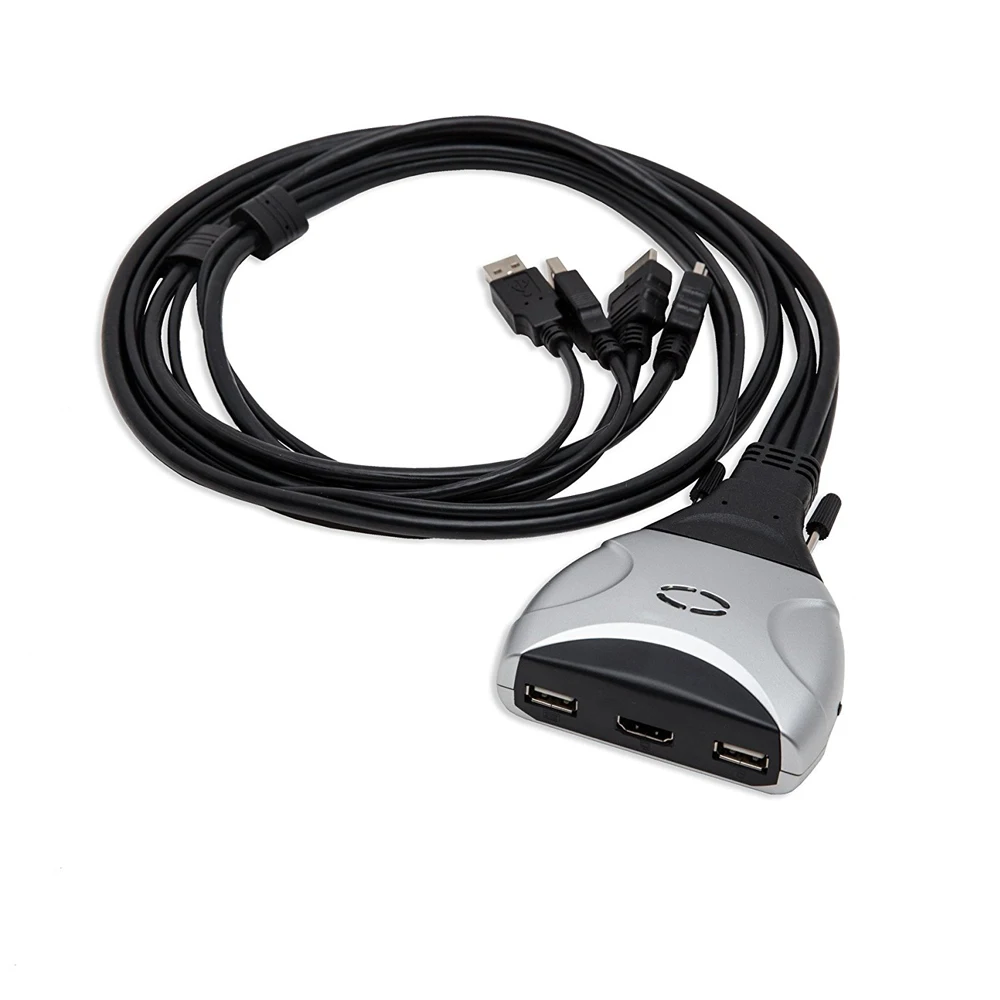 Новинка 2017 Syba высокое качество 2 порта USB 0 HDMI 1 3 квм переключатель длина кабеля 20