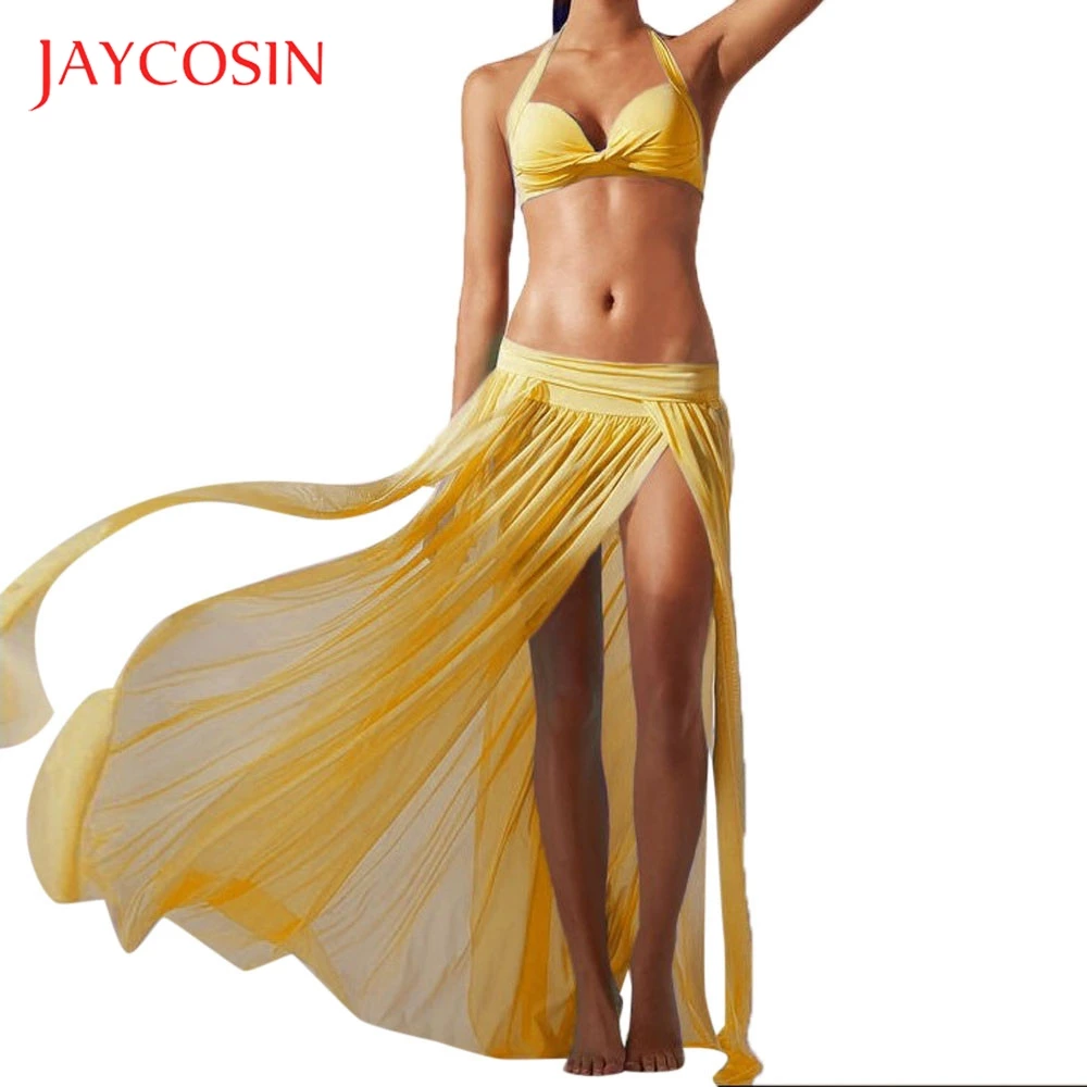 Женская длинная шифоновая юбка JAYCOSIN Пляжная однотонная с высоким