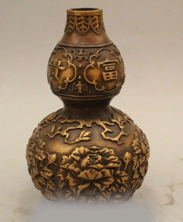 7 &quotКитайская религия дом латунные фэншуй цветок кукурбит Калабаш статуя | Дом и