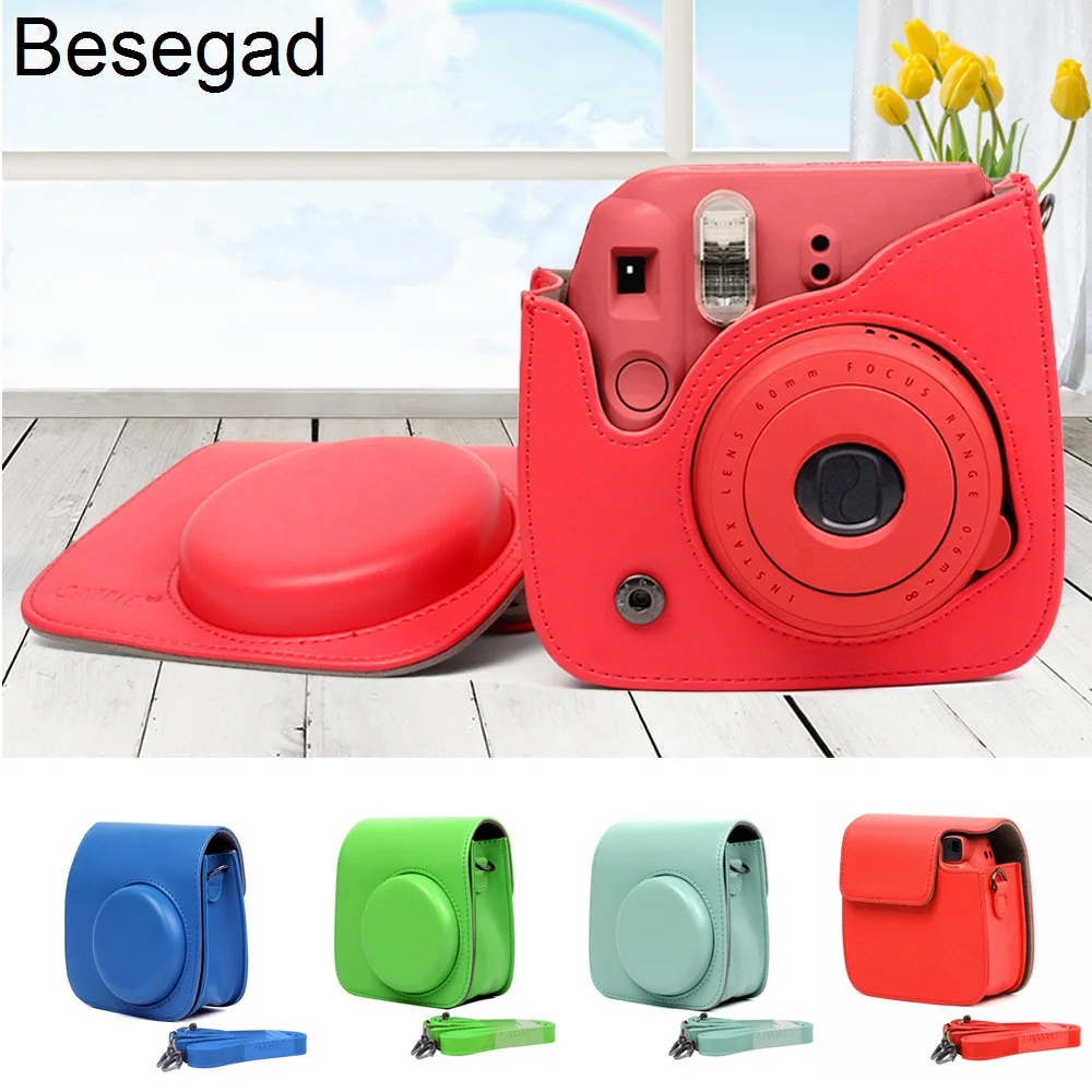 Чехол сумочка Besegad из искусственной кожи защитный чехол для Polaroid Fujifilm Instax Mini 9 Mini9