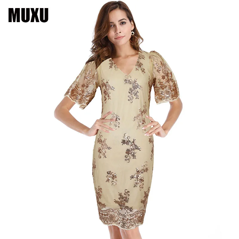 MUXU/пикантная Женская одежда с блестками платье kate middleton vestidos mujer летние платья
