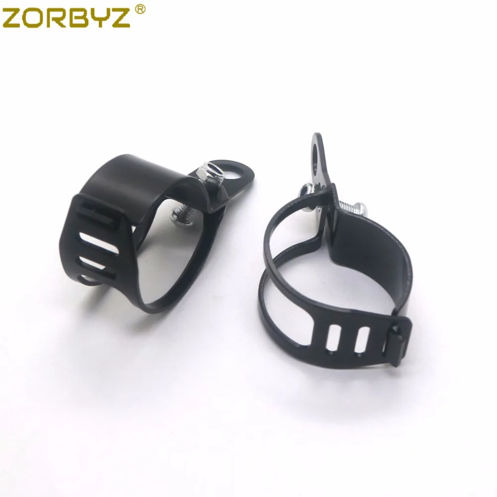 ZORBYZ мотоцикл 41 мм-51 мм черный/хромированный металлический передний указатель поворота кронштейн зажим для крепления вилки