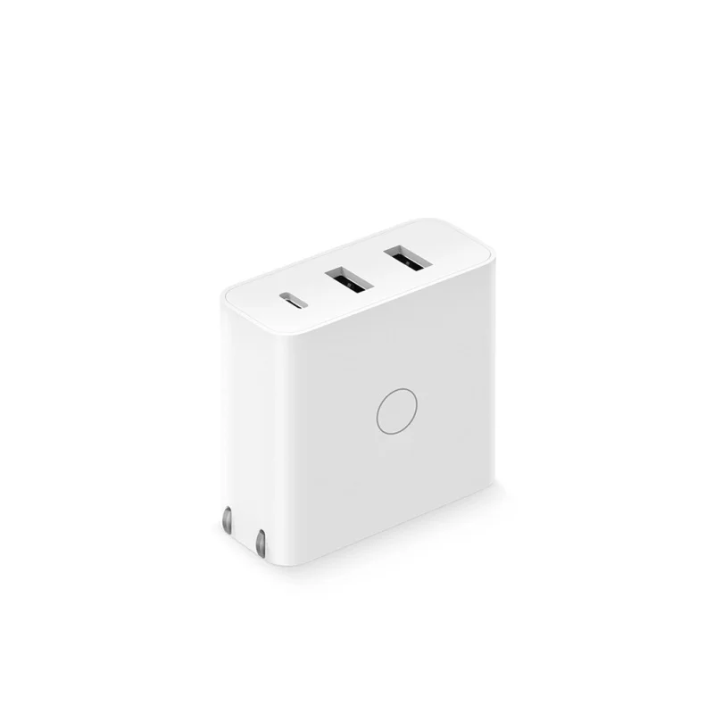 Standard Xiaomi ZMI USB зарядное устройство 65 Вт 3 порта Переключатель умный выход тип-c 45 Вт USB-A 20 Вт 100-240 В вход, несколько безопасная защита - Тип штекера: Standard