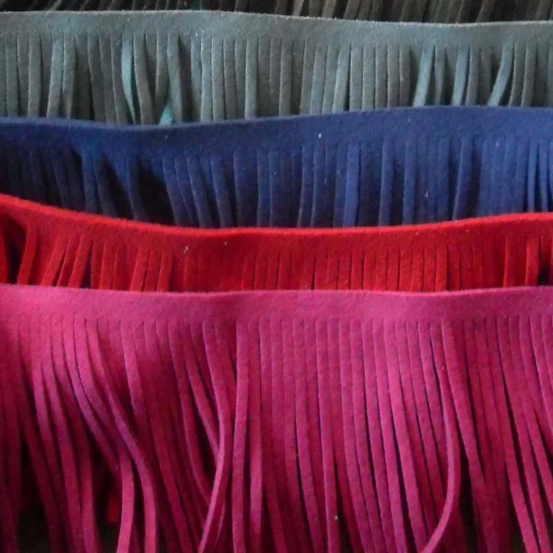 

1 Yard Fringe Leather Suede Tassel Lace Skirt Garment Bag Handmade DIY Hem Accessories