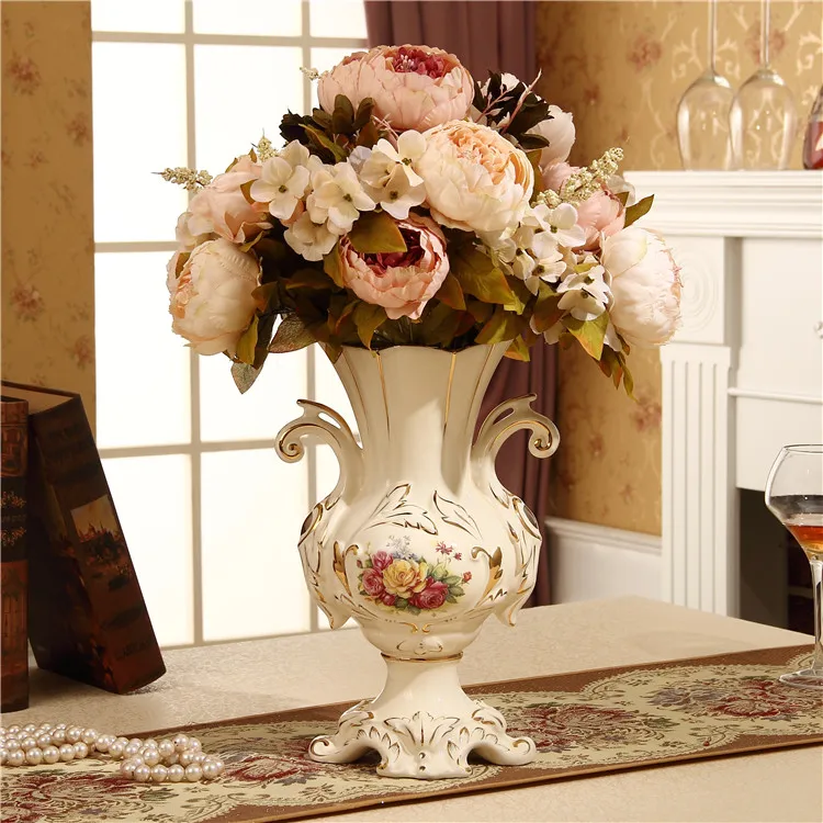Ваза в европейском стиле ретро керамические украшения дворец большие